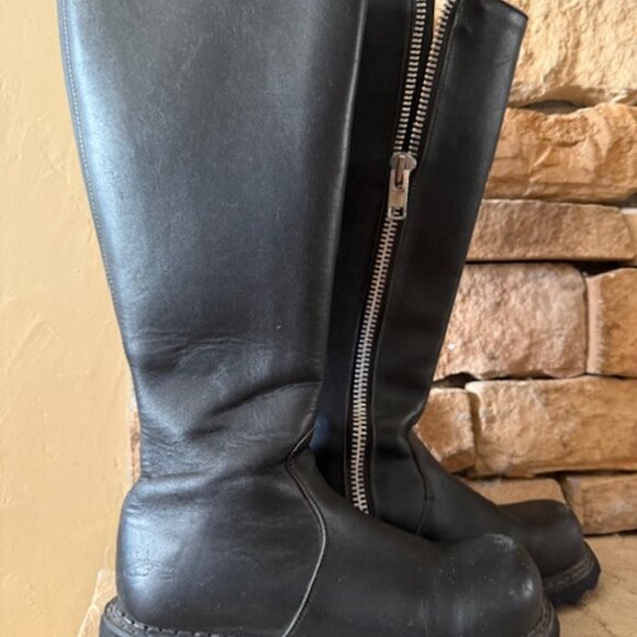Vintage John Fluevog Black Leather Knee-High Boots - Picture 6 of 8